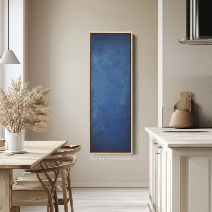Vertical Wall Art Blue - Living Room Tall Long Narrow Vertical Wall Decor