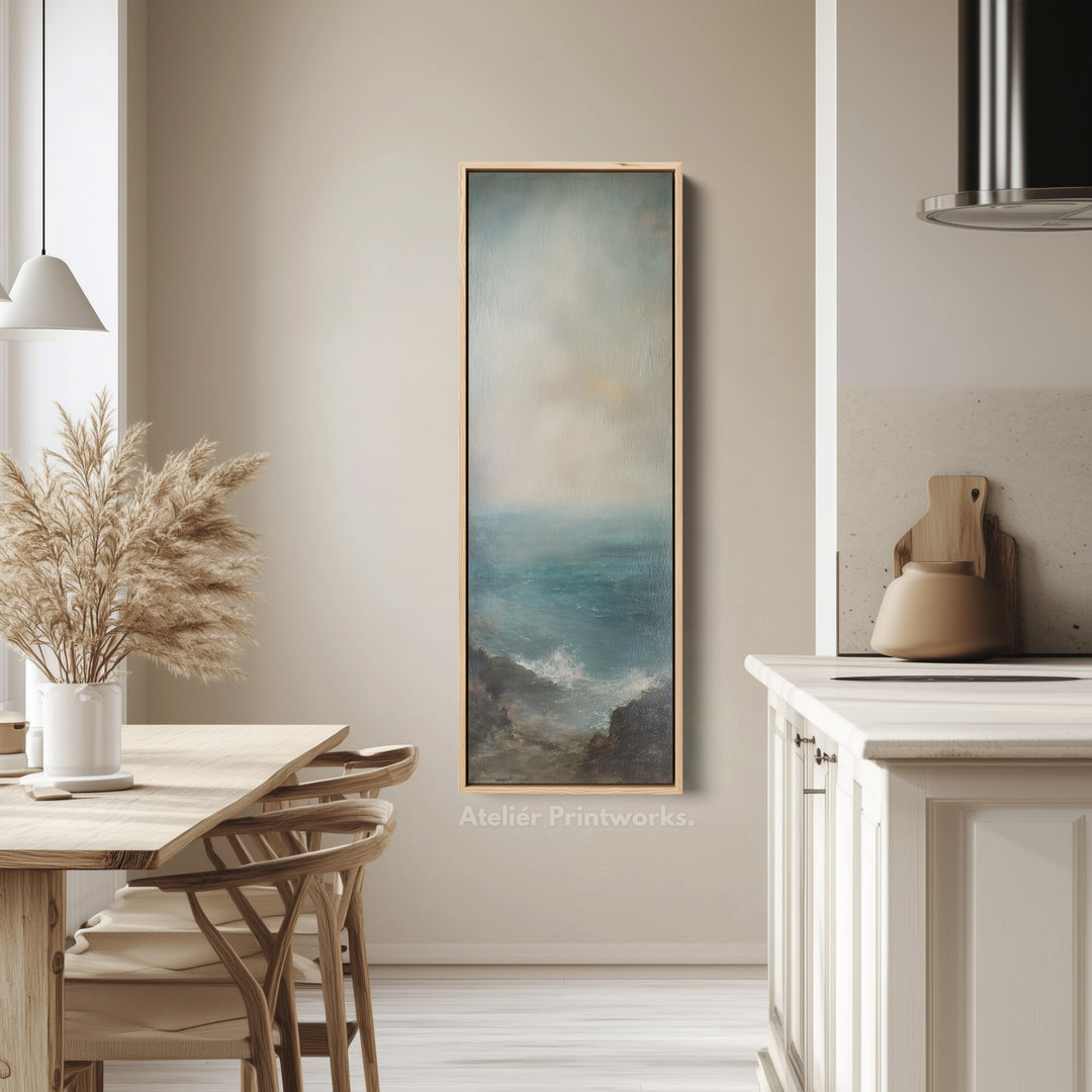 Long Canvas Wall Art Prints for bedroom Vintage Ocean Framed Vertical
