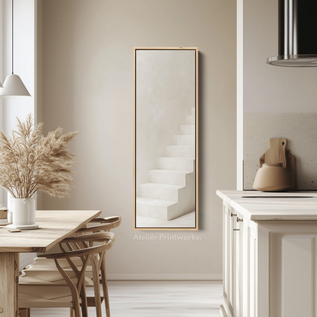 Art mural sur toile encadrée verticale longue et grande Minimalist Steps