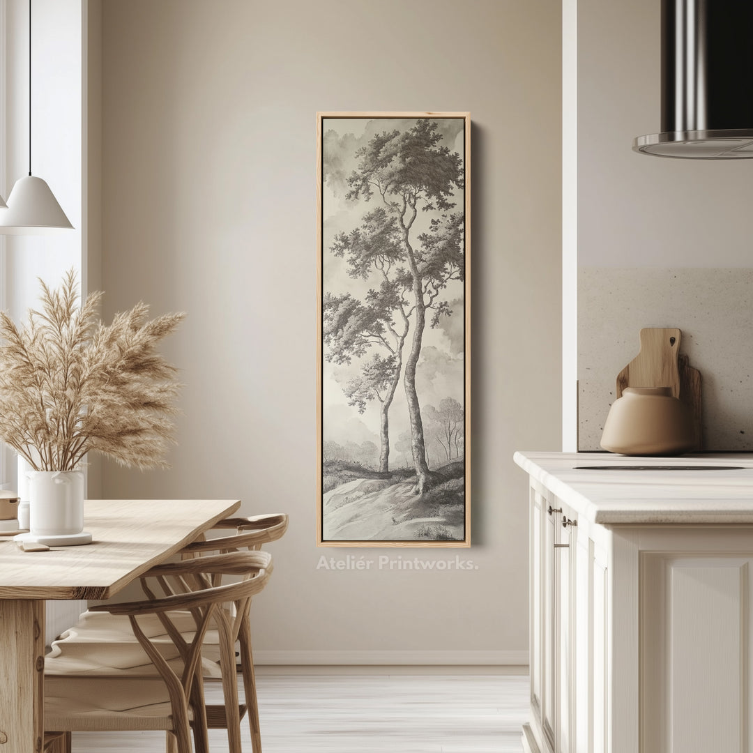 Vintage English Countryside Large Long Vertical Wall Art