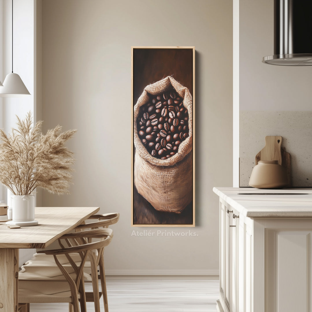 Vertical Decor Coffee Shop Wall Art Tall Slim