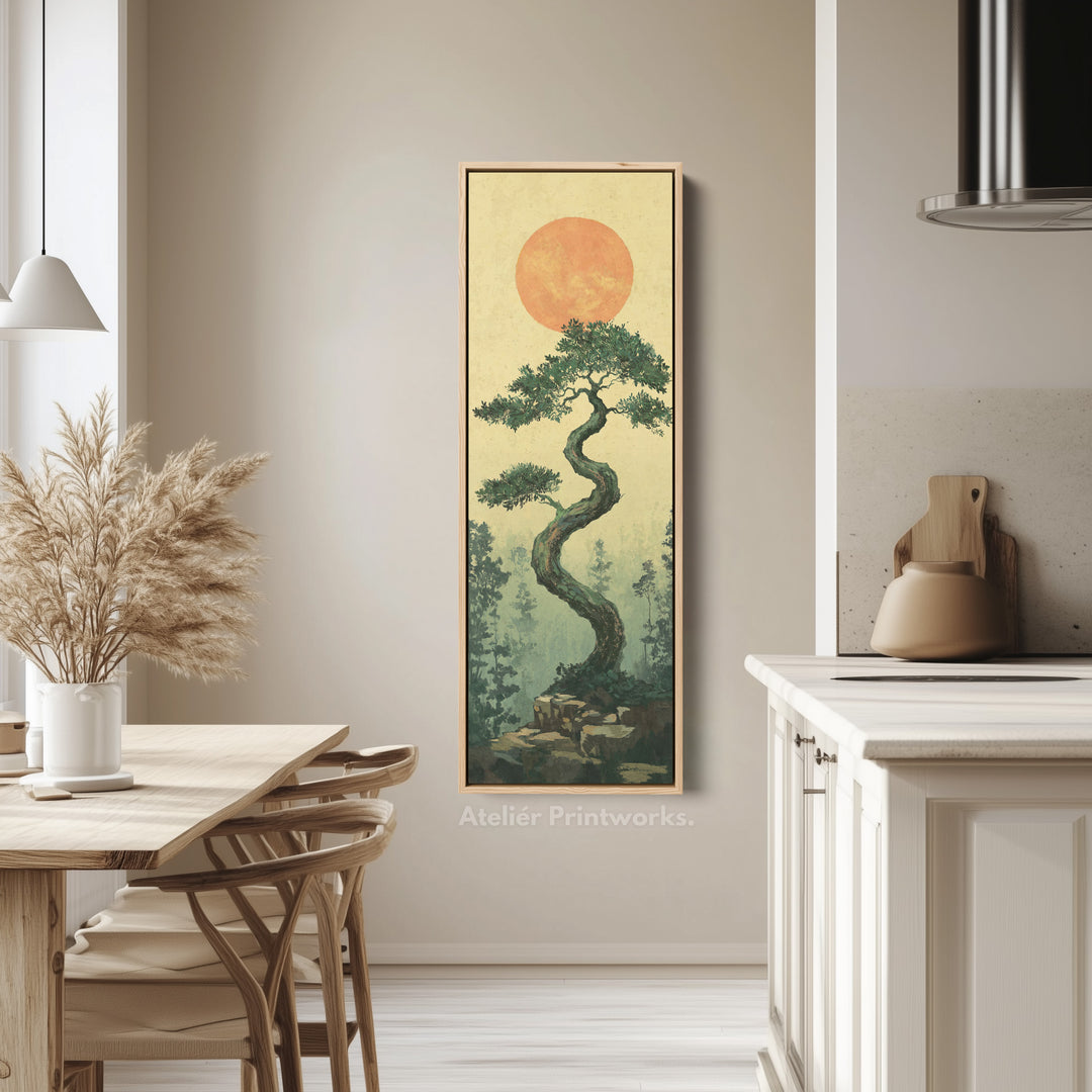 Vertical Wall Art Bonsai Tree