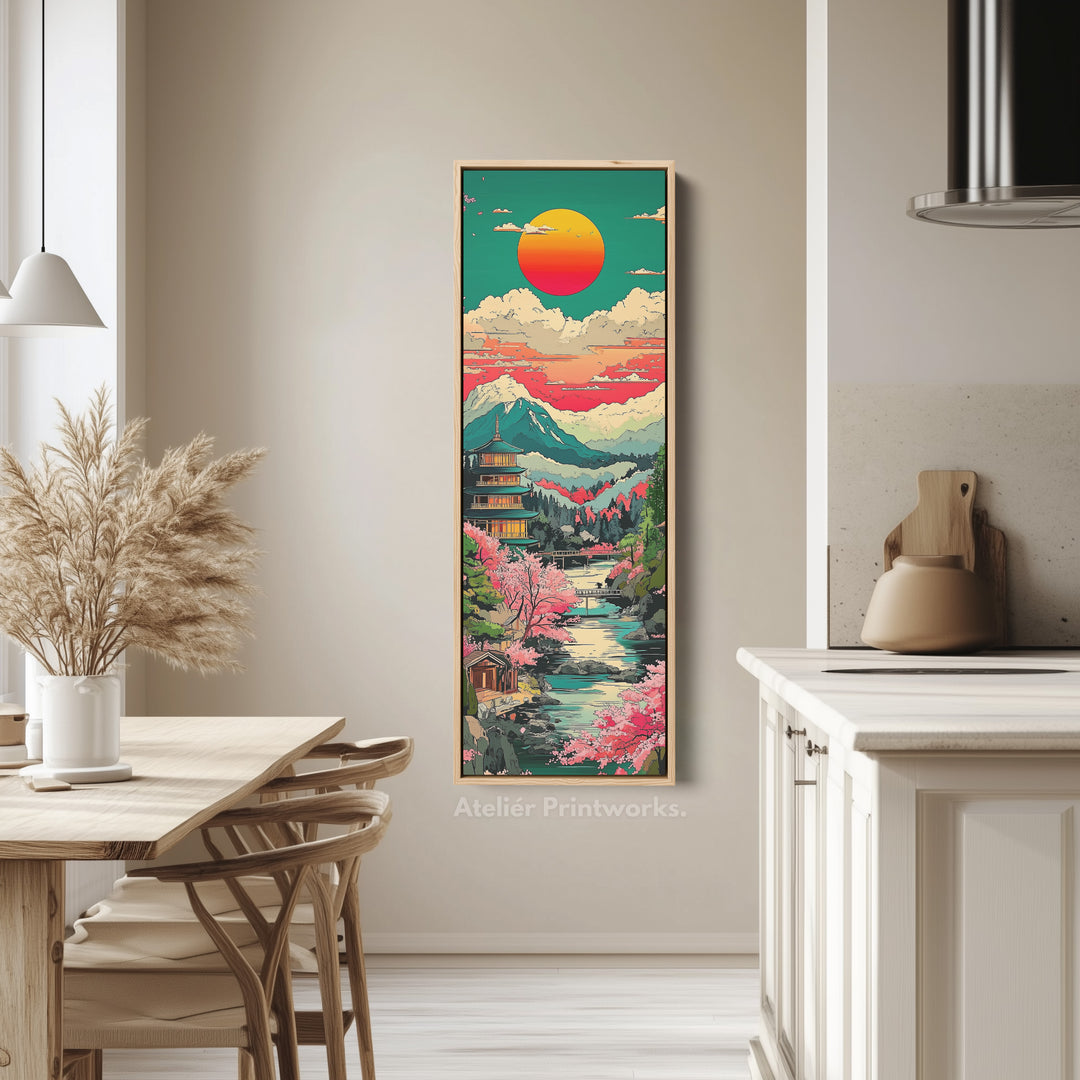 Japanese Landscape Vertical Wall Art