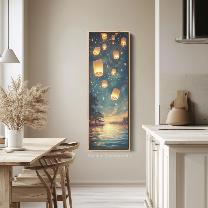 Chinese Lanterns Vertical Wall Art
