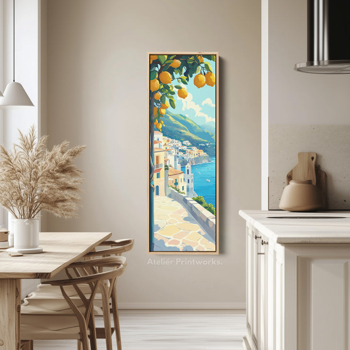 Amalfi Coast Tall Narrow Vertical Wall Art