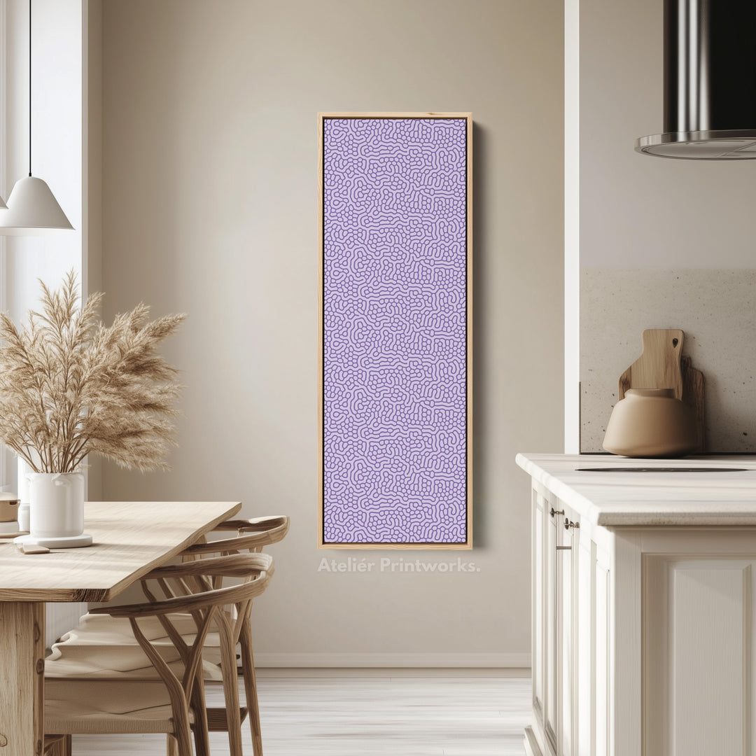 Purple Wriggly Vertical Narrow Wall Art