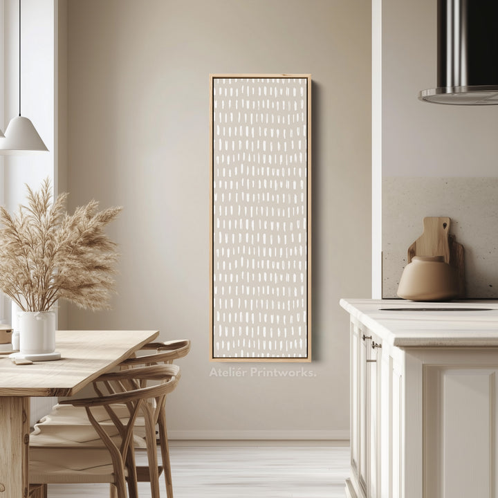 Minimalist Vertical Bedroom Wall Art Beige