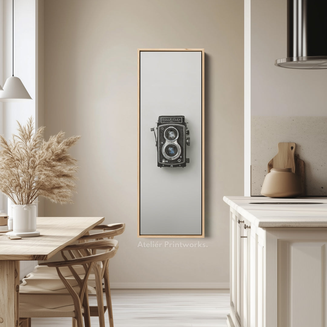 Minimalist Photography Rollieflex Framed Vertical Wall Art