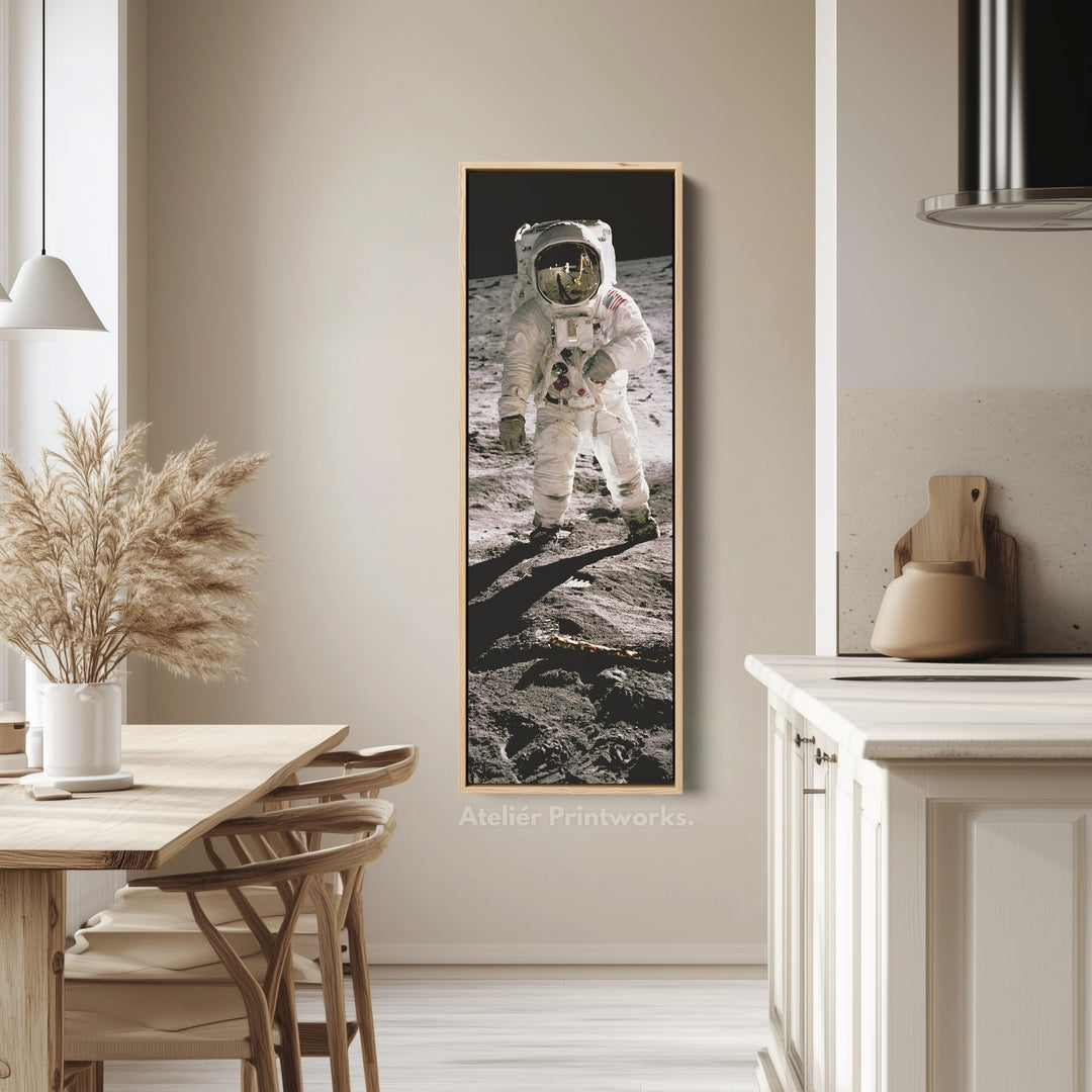 Long Vertical Wall Art Moon Walk Astronaut