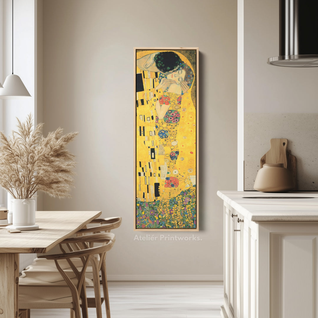 The Kiss Gustav Klimt Famous Art Vertical Long Wall Decor