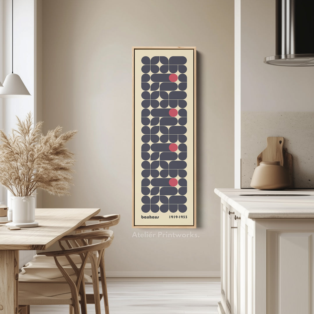 Toile encadrée beige grande Beige Bauhaus Art mural