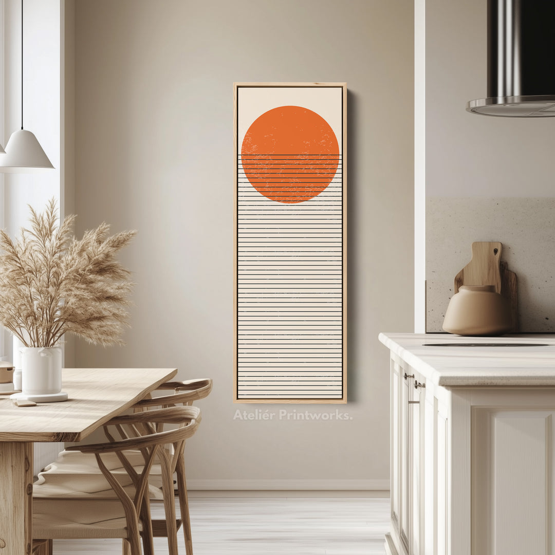 Geometric Grey Faceted Vertical Framed Canvas Wall Art for Office or Living Room