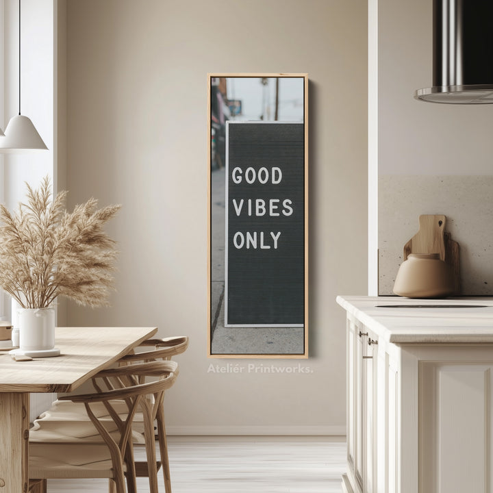 Vertical Wall Art Typography Black And White Skinny Wall Art For Office