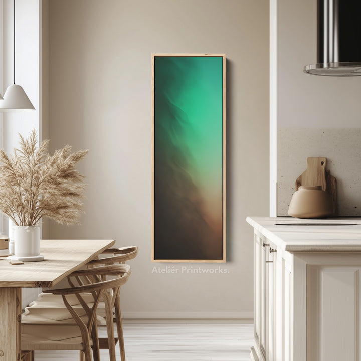 Tall Wall Art Green Beige Skinny Wall Art For Bedroom