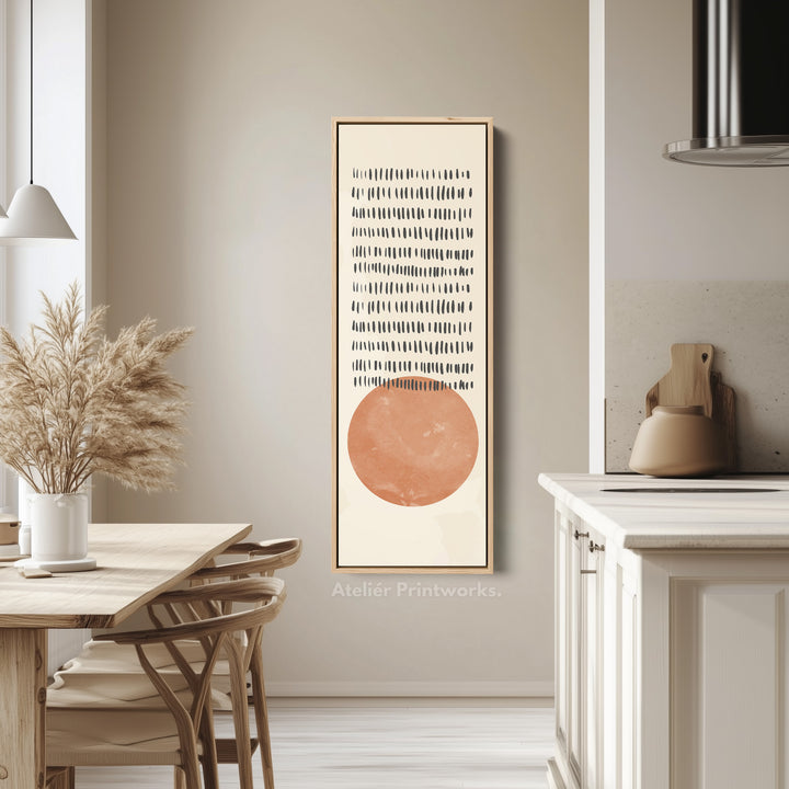 Narrow Wall Art Beige Rust Skinny Wall Art For Living Room