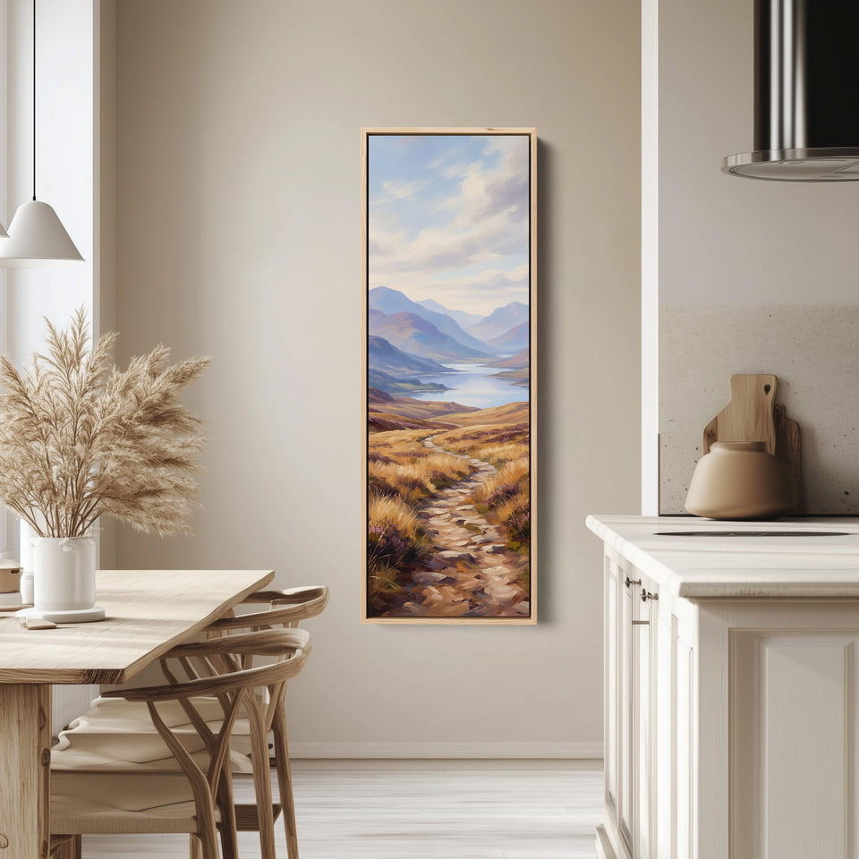 Wide Framed Canvas Highland Lake Valley Extra Wide Canvas For Kitchen