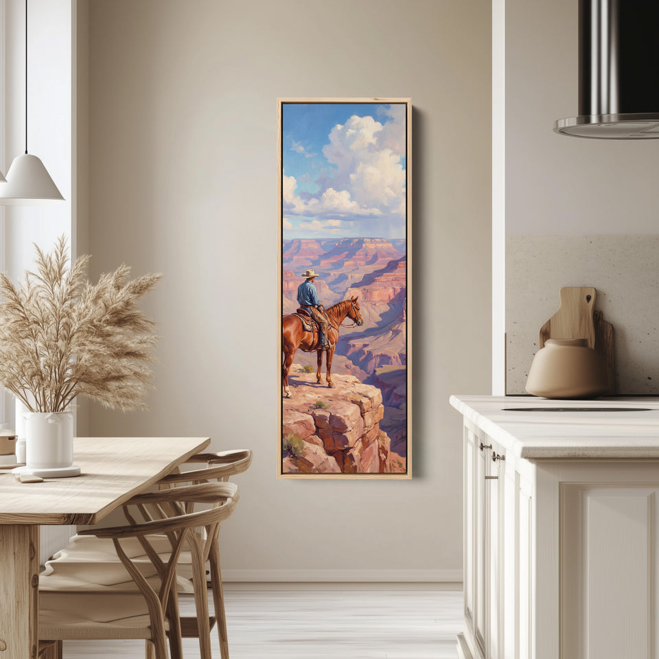Cowboy Canyon Panoramic Wall Art Extra Wide Canvas Living Room