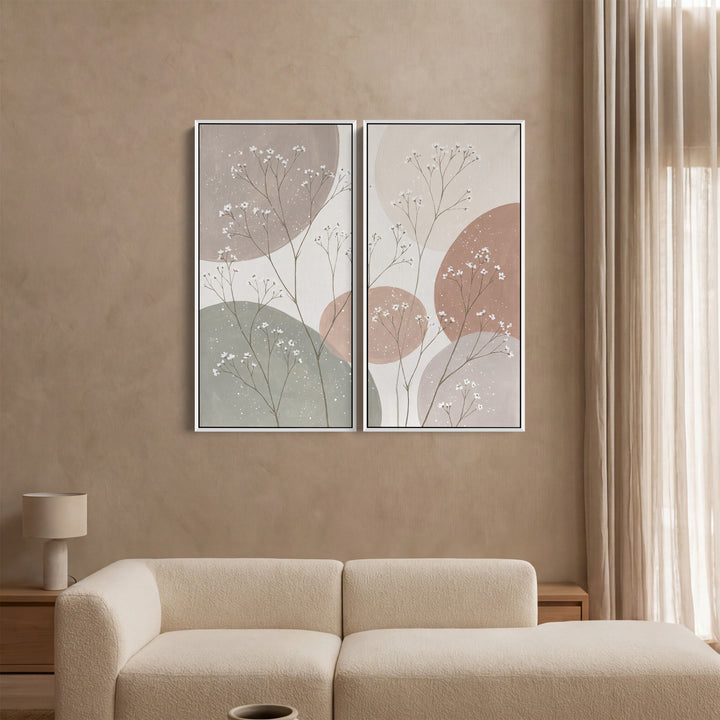 Wildflower Stems Extra Large Wall Art Set Hallway