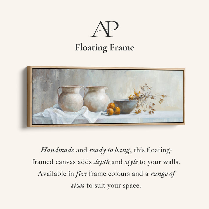 Landscape Wall Art Rustic Still Life Pottery For Kitchen Neutral Decor