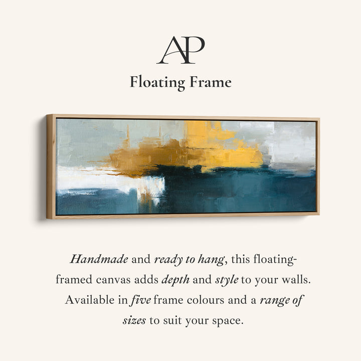 Horizontal Wall Art Abstract Colour Block Landscape For Living Room Modern Decor