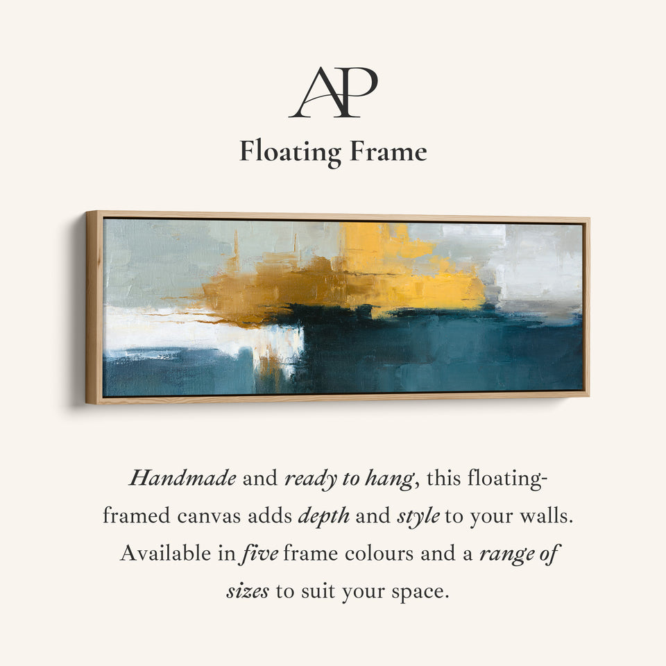 Horizontal Wall Art Abstract Colour Block Landscape For Living Room Modern Decor