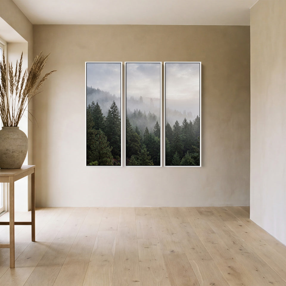 Misty Forest Extra Large Wall Art Set for Office