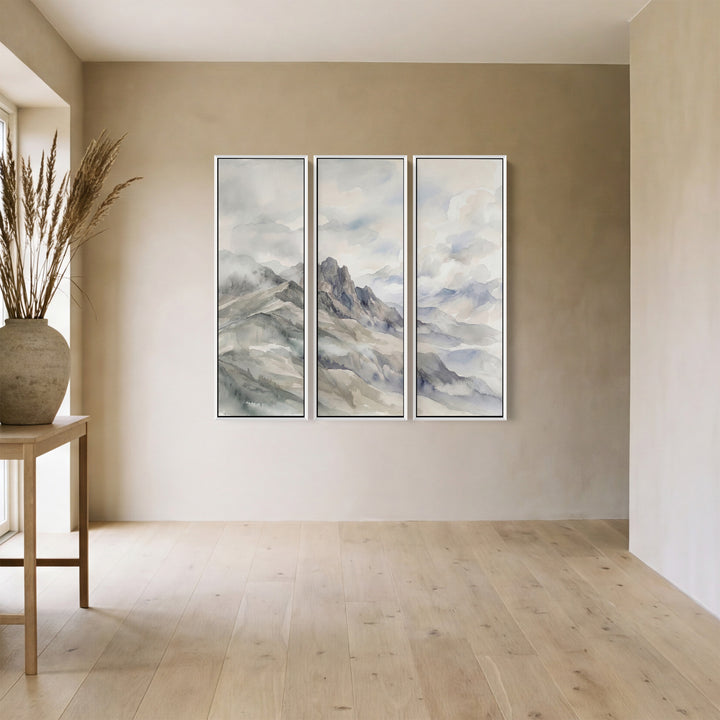 Mountain Peaks Large Scale Wall Art Set for Bedroom