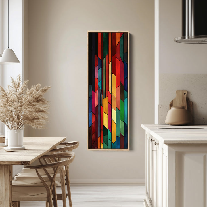 Tall Wall Art Geometric Abstract Panels For Office Decor