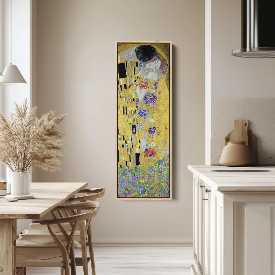 Gustav Klimt Long Wall Art The Kiss Romantic Couple For Bedroom