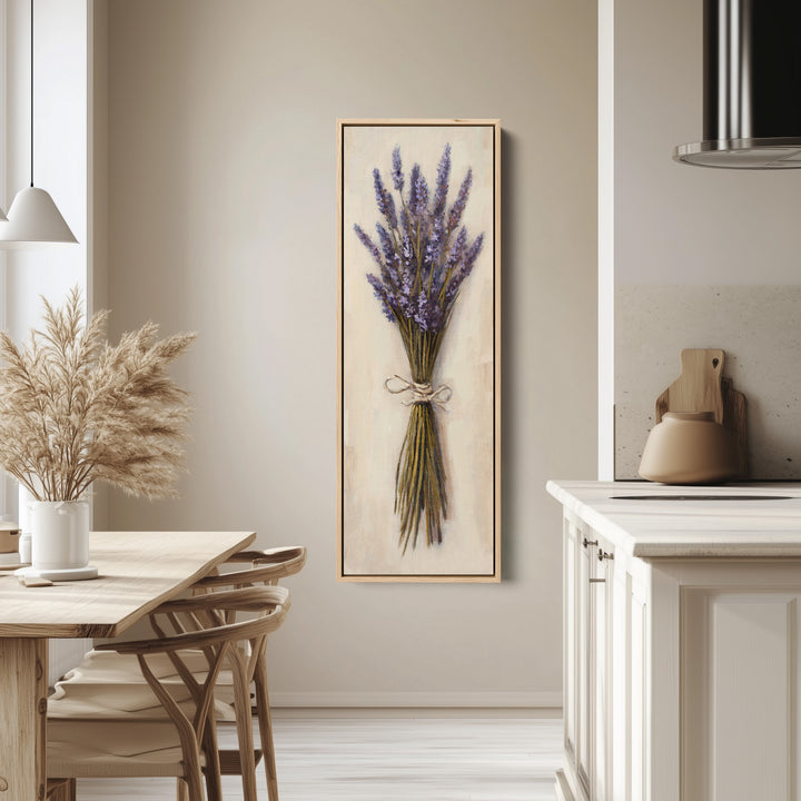 Tall Wall Art Lavender Bouquet For Bedroom Botanical Decor