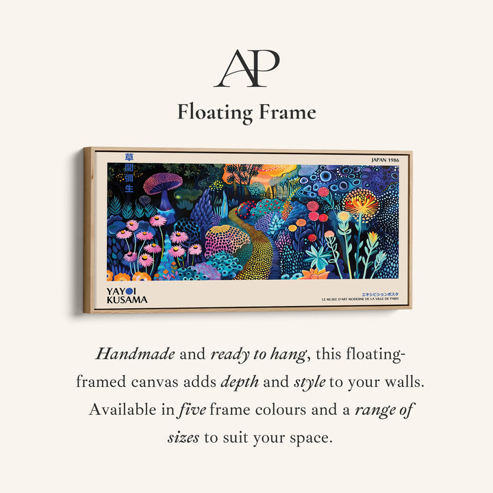 Yayoi Kusama Large Wall Art Night Garden With Dotted Path Extra Wide Canvas For Hallway