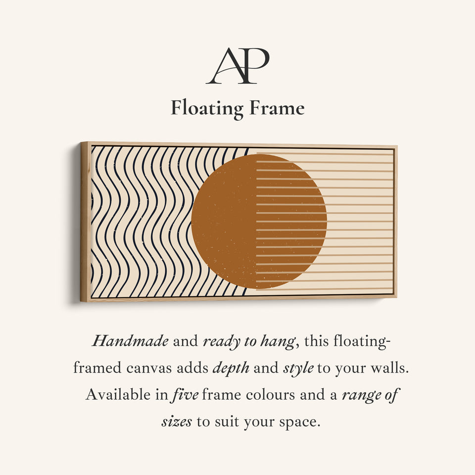 Large Wall Art Sun And Linear Abstract Pattern Oversized Wall Decor For Living Room