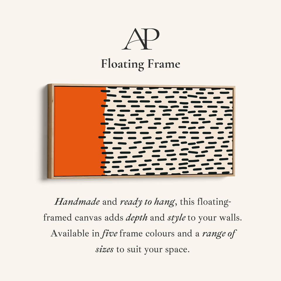 Horizontal Wall Art Abstract Dash Panel Statement Wall Decor Living Room