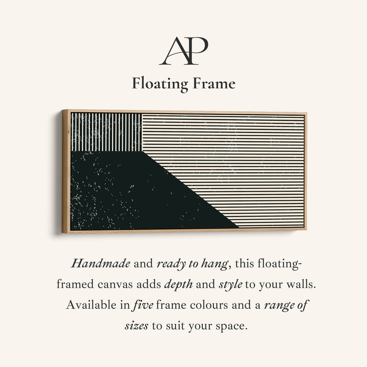 Wide Wall Art Geometric Stripe Layout Oversized Wall Decor Office