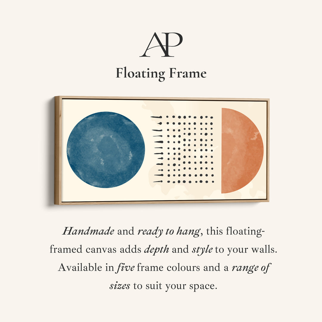 Large Wall Art Circle And Dot Layout Panoramic Canvas Print Living Room