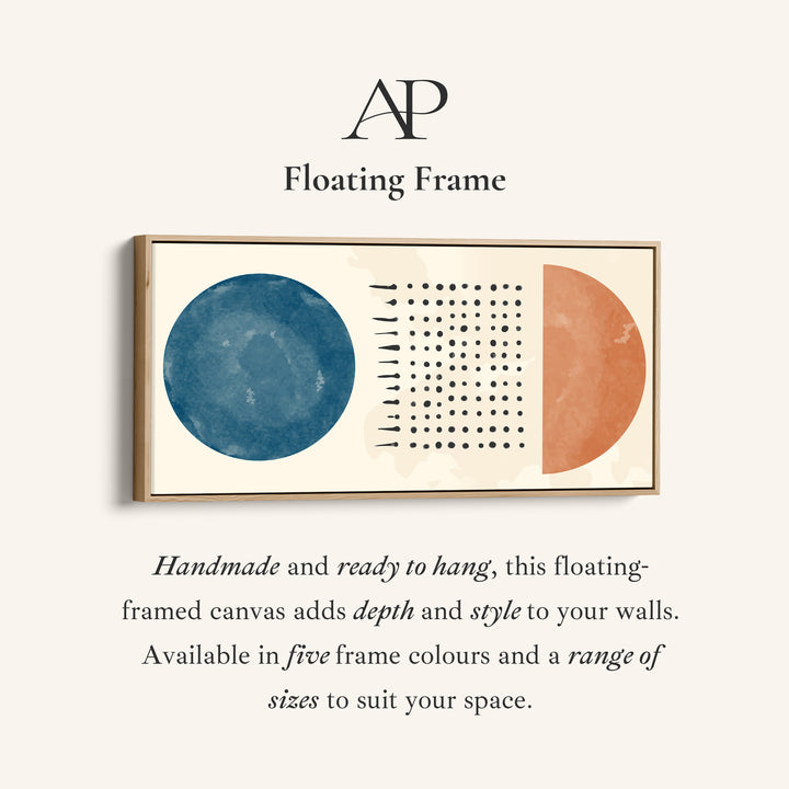 Large Wall Art Circle And Dot Layout Panoramic Canvas Print Living Room