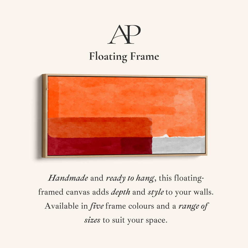 Panoramic Wall Art Layered Colour Bands Extra Wide Canvas Hallway