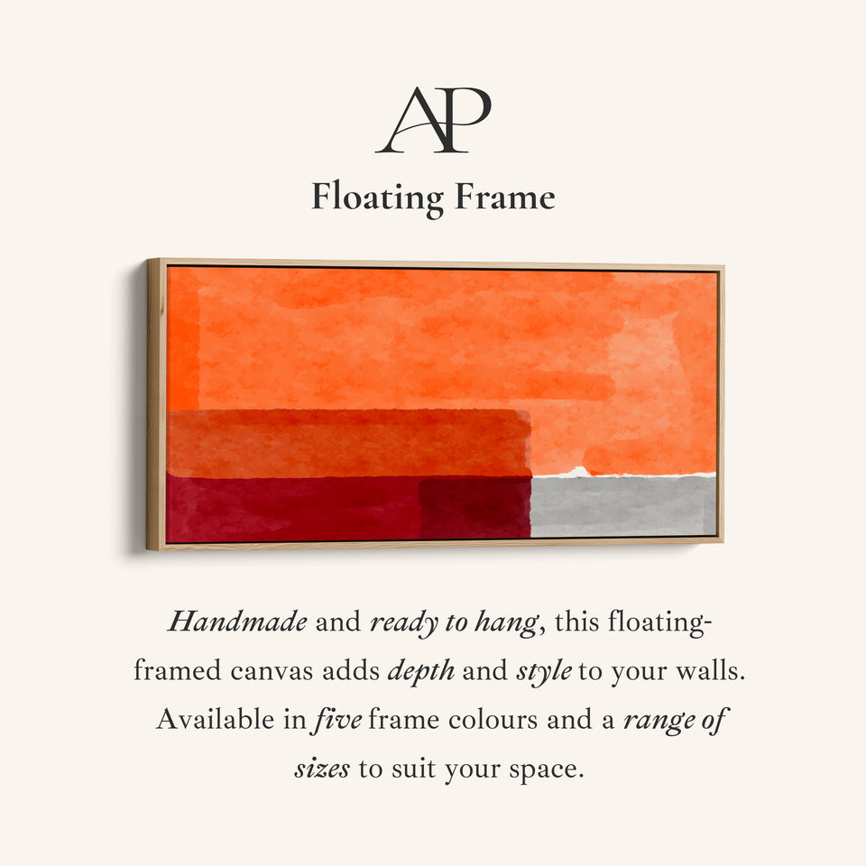Art Mural Long Champs de Couleurs Abstraits Impression sur Toile Horizontale Salon