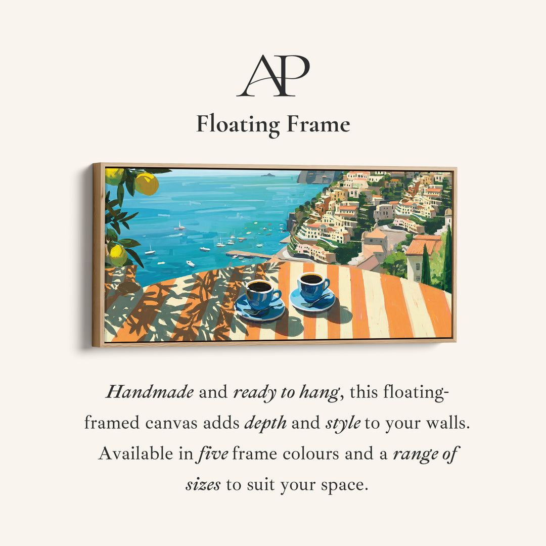 Panoramic Wall Art Coastal Terrace Extra Wide Canvas For Kitchen