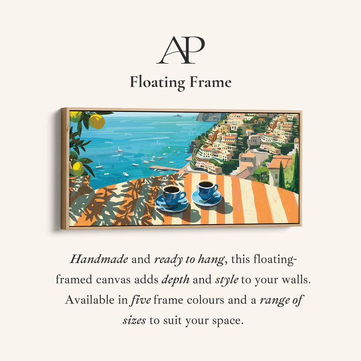 Panoramic Wall Art Coastal Terrace Extra Wide Canvas For Kitchen