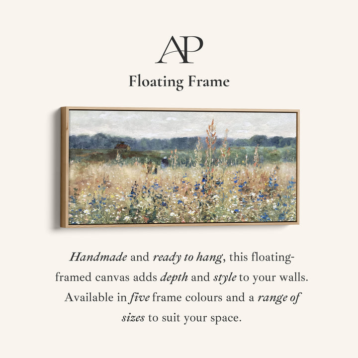 Wide Canvas Countryside Wildflower Field Extra Wide Canvas For Hallway