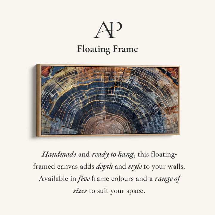 Tree Rings Wide Framed Canvas Extra Wide Canvas Office