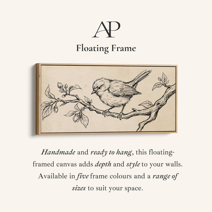 Bird Line Drawing Large Wall Art Statement Wall Decor For Bedroom