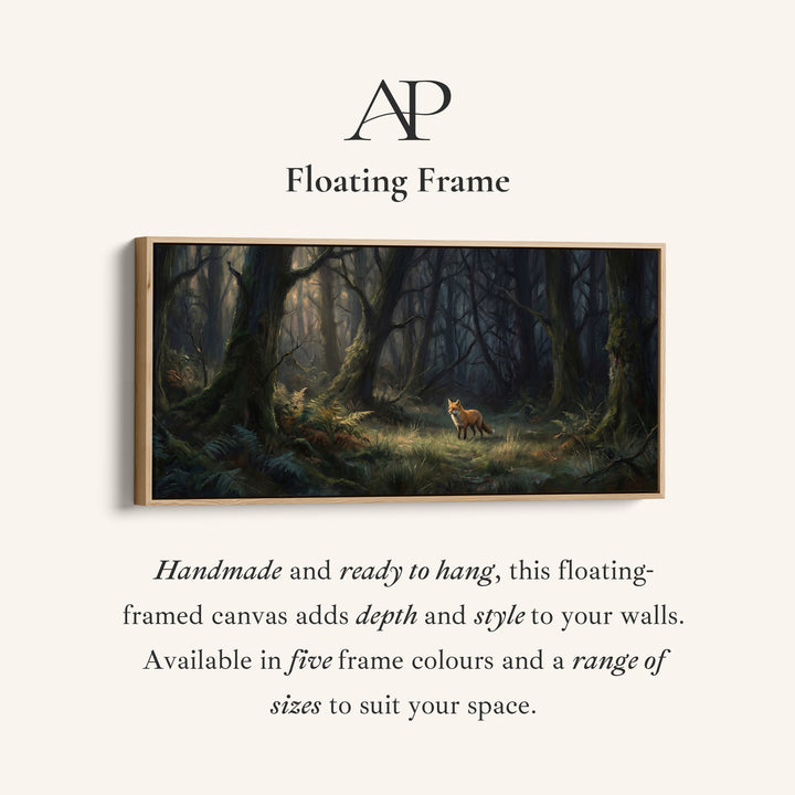 Forest Fox Above Bed Wall Art Framed Canvas Print For Living Room