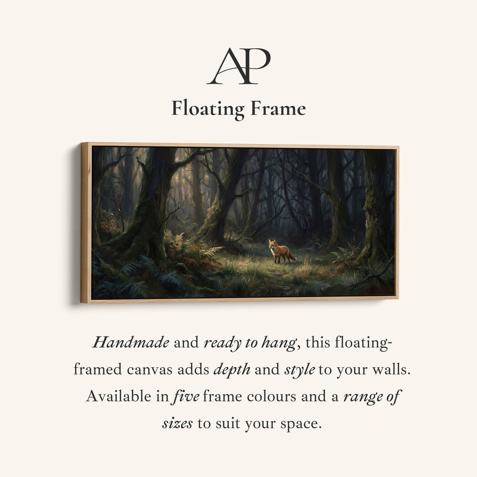 Forest Fox Above Bed Wall Art Framed Canvas Print For Living Room