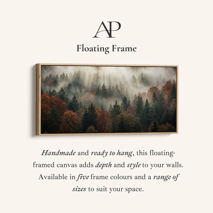 Misty Woodland Bedroom Wall Art Extra Wide Canvas For Hallway