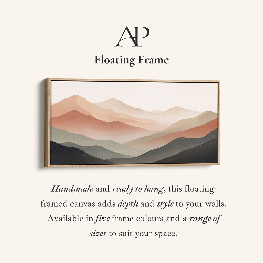 Layered Silhouettes Long Wall Art Extra Wide Canvas For Hallway