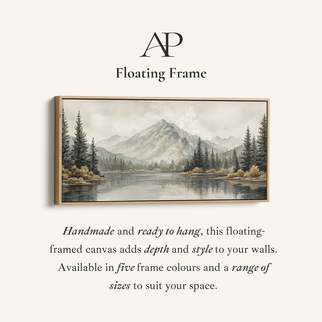 Mountain Lake With Trees Bedroom Wall Art Extra Wide Canvas For Bedroom