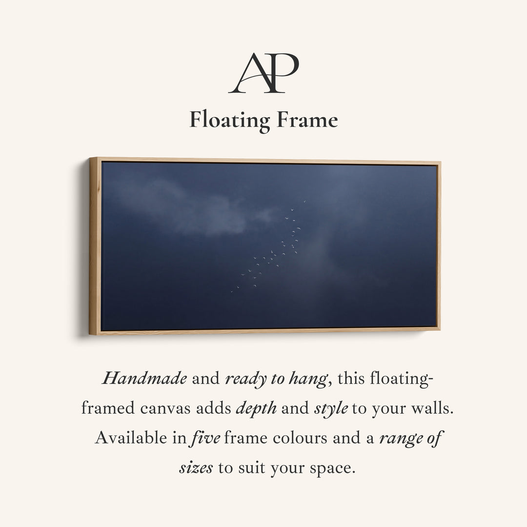 Above Bed Wall Art Birds In Dark Sky Oversized Wall Decor Bedroom