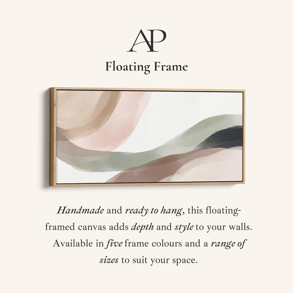 Art mural doux au-dessus Formes abstraites fluides Impression sur toile horizontale pour salon